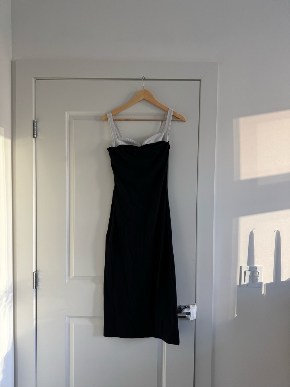 Reformation contrast midi dress